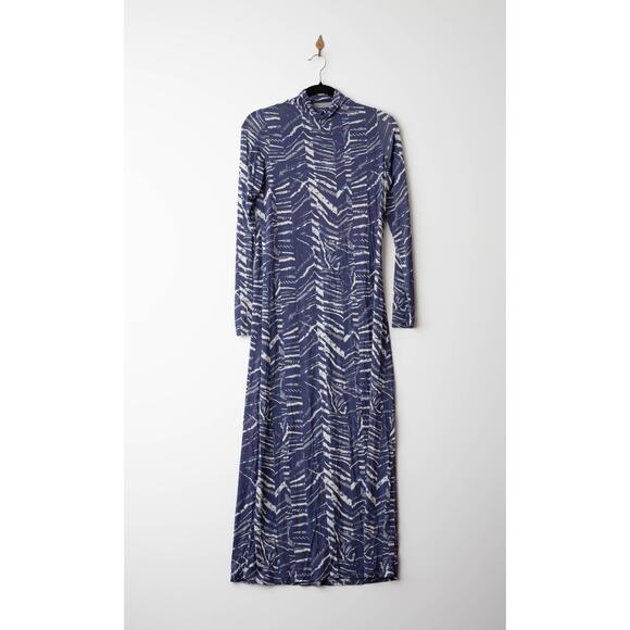 Marie Oliver Paxton Dress in Blue Animal Mesh - Picture 5 of 11